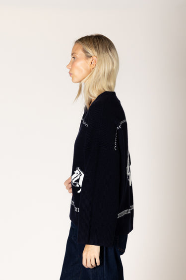 HOWDY FAIR ISLE HORSE PRINT OPEN CARDIGAN