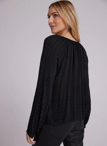RAGLAN TIE ON FRONT BLOUSE