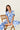 WHIMSY SAPPHIRE GARDEN CROPPED PJ SET