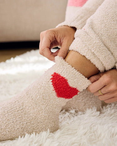 MULTI HEART FUZZY YARN SOCKS