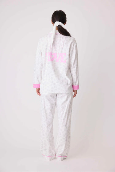 PEACE & LOVE FLANNEL PJ SET