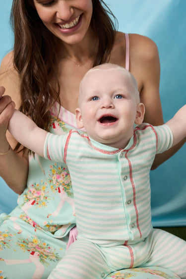 ADRIAN VALENCIA X PJS STRIPED BABY ROMPER