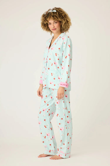 MA CHERIE CHERRY FLANNEL PJ SET