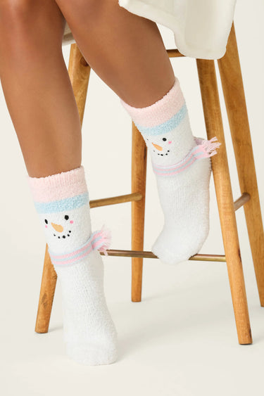 SKI JAMMIE CLASSICS SNOWMAN CREW SOCKS