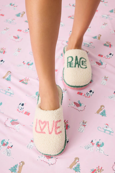 PEACE & PAWLIDAYS SLIPPERS