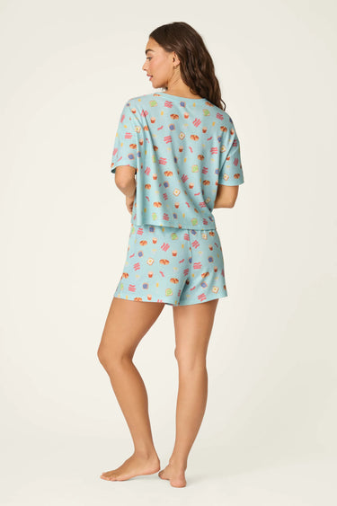 BOYFRIEND BOXER SUNDAY BRUNCH SHORT PJ SET