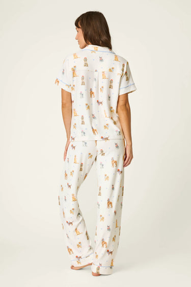 MEET ME IN PAWRIS DOG PRINT 3-PIECE PJ SET