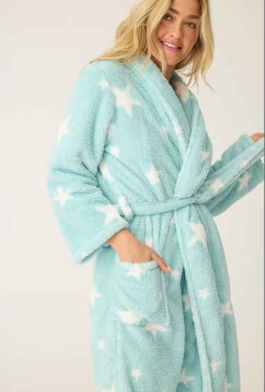 LET'S GET COZY STAR PRINT ROBE