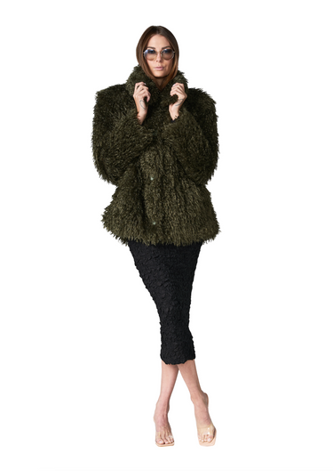 ZOE MONGOLIAN FAUX FUR COAT