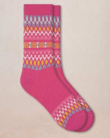 NORWEGIAN PATTERN CASHMERE SOCKS