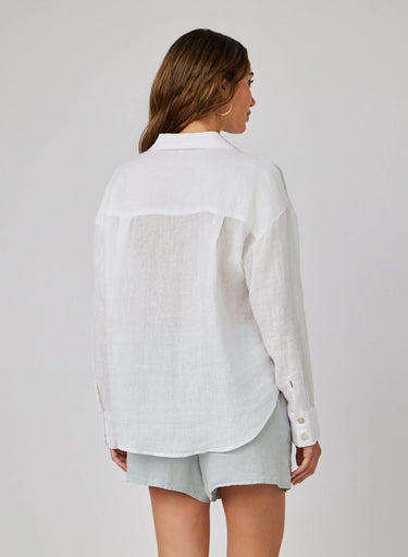 LINEN BOYFRIEND BUTTON DOWN