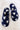 NAVY OAT STARS COZY FUZZY SLIPPER SLIDE