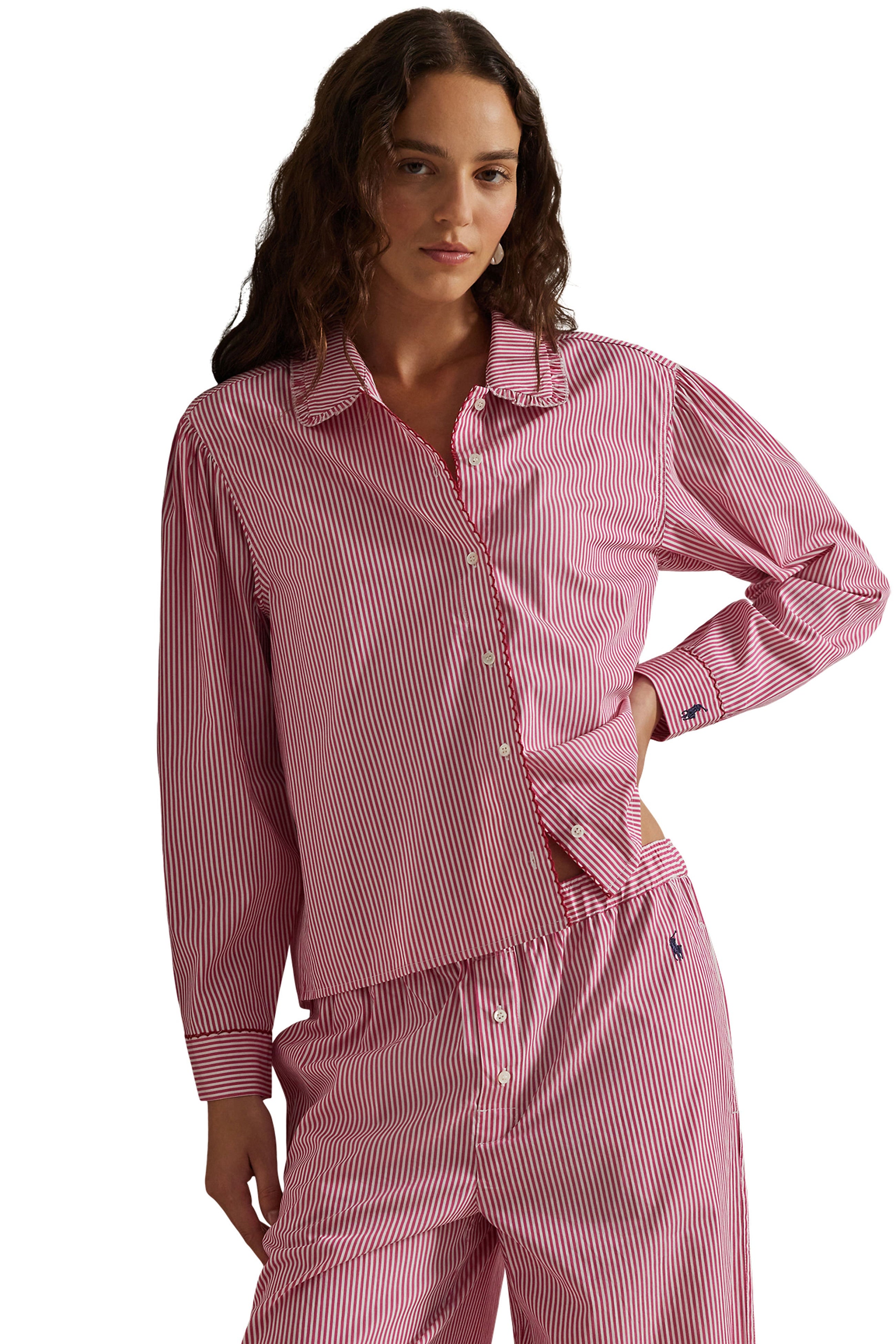 Stiped Pyjamas SHIRTING STRIPES WHIP STITCH LONG SLEEVE PJ SET – Out On A Limb