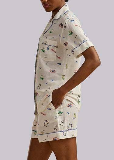 TOSSED PRINT PJ SET