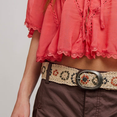 INDIGO DREAMING RAFFIA BELT
