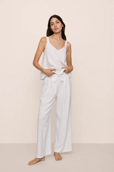 LINEN BLEND V NECK CAMI