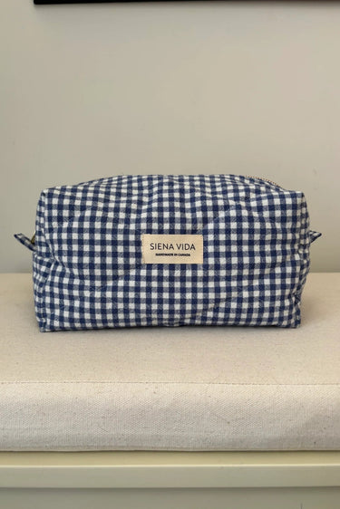 GINGHAM LARGE QUILTED POUCH