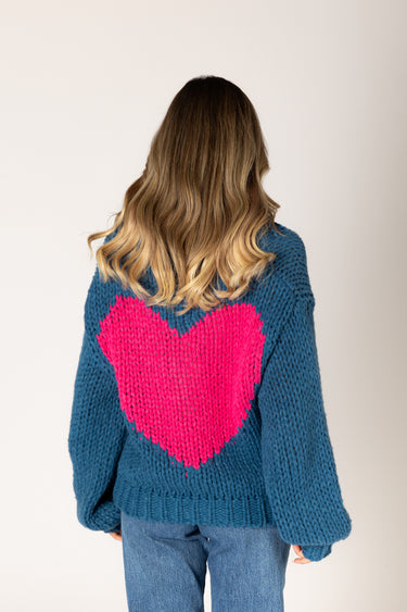 LILLIAN HAND KNIT HEART CARDIGAN