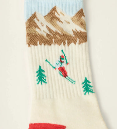 RIBBED SKI LANDSCAPE SOCKS