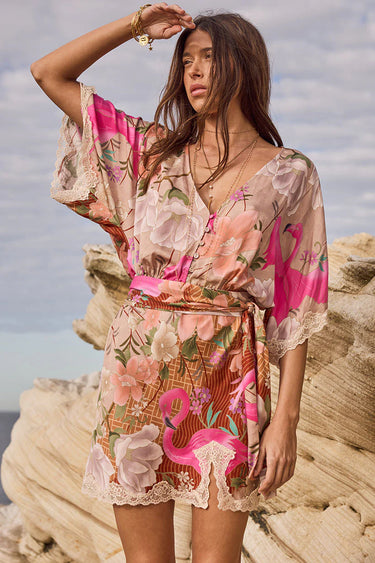 FLORIDIAN LACE MINI DRESS