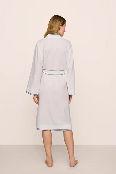 LINEN BLEND LONG SLEEVE ROBE