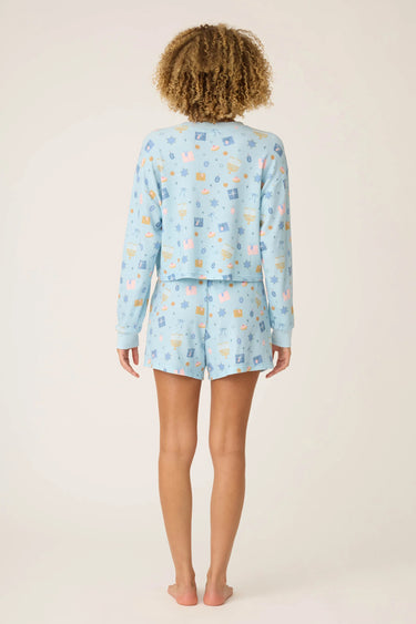 BOYFRIEND BOXER HANUKKAH PRINT SHORTS SET