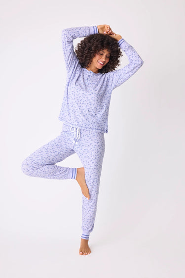 PEACE & LOVE DITSY FLORAL PJ SET