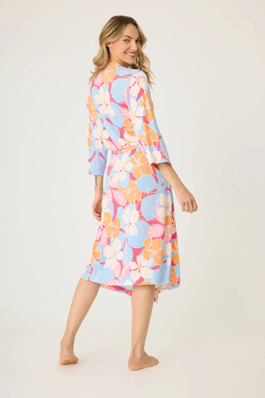 TROPICAL DREAMS FLORAL ROBE