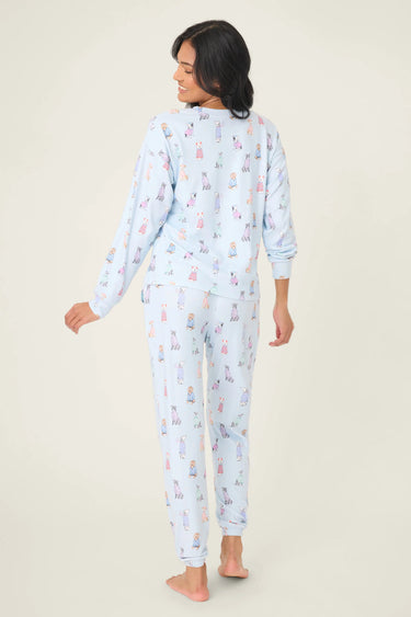 DOG GONE COLD DOG PRINT POINTELLE LOUNGE SET
