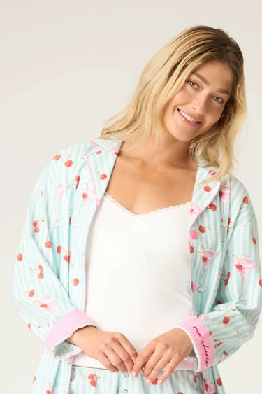 MA CHERIE CHERRY FLANNEL NIGHT SHIRT