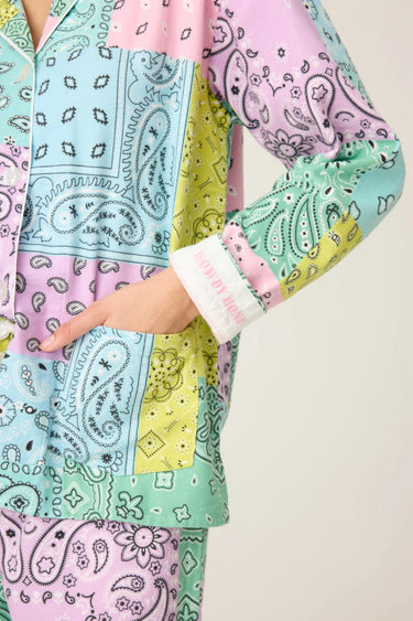 HOWDY HONEY PAISLEY PRINT FLANNEL PJ SET