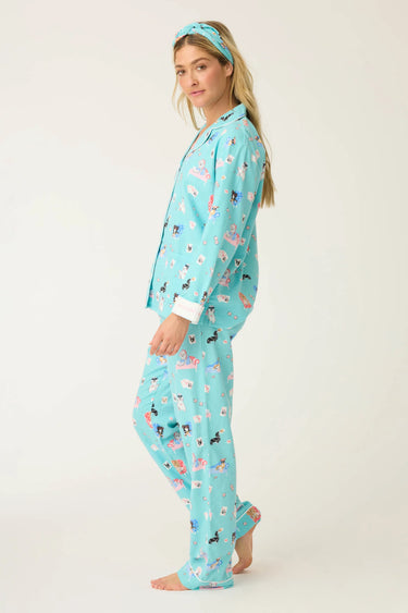 THIS IS HOW I ROLL DOG PRINT FLANNEL PJ SET