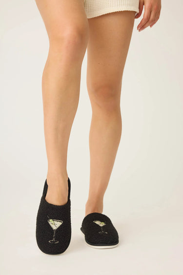 MERRIER WITH A MARTINI FUZZY SLIPPERS