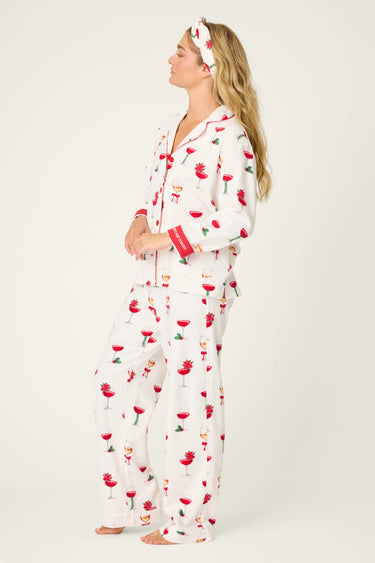 LET'S GET TOASTY 3-PIECE PRINT FLANNEL PJ SET