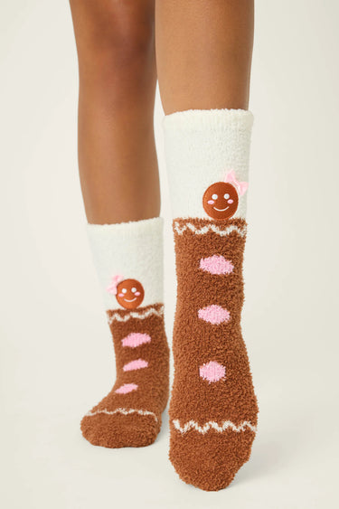SKI JAMMIE CLASSICS GINGERBREAND GAL CREW SOCKS