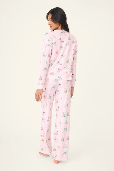PEACE & PAWLIDAYS DOG PRINT PANTS SET