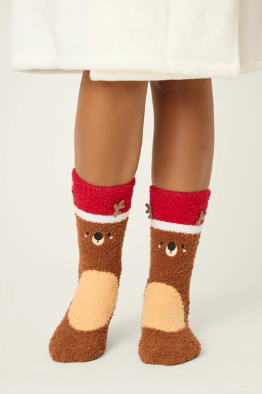 SKI JAMMIE CLASSICS REINDEER CREW SOCKS