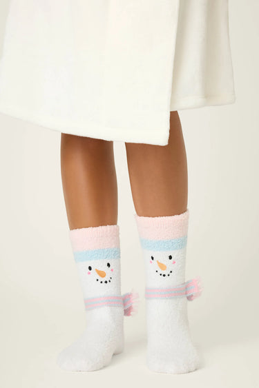 SKI JAMMIE CLASSICS SNOWMAN CREW SOCKS