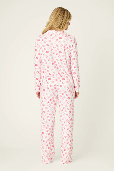 VALENTINE'S DAY KISSES PRINT 3-PIECE PJ SET
