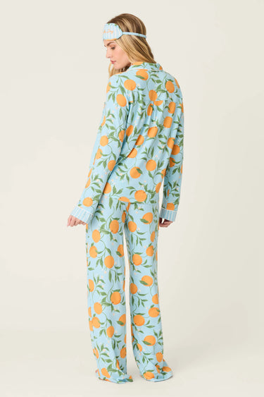 CITRUS DREAMS MORNING SQUEEZE LONG 3-PIECE PJ SET