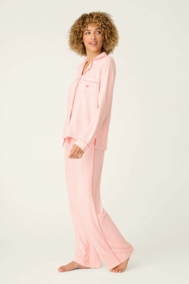 PALOMA MAMA SWEET STRIPES LONG 3-PIECE PJ SET