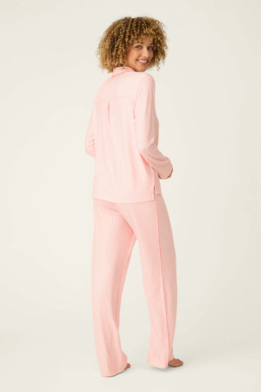 PALOMA MAMA SWEET STRIPES LONG 3-PIECE PJ SET