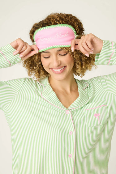 PUPCATION PALMS KIWI STRIPE 3-PIECE PJ SET