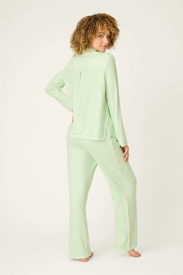 PUPCATION PALMS KIWI STRIPE 3-PIECE PJ SET
