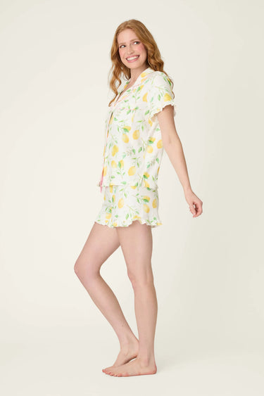 LA DOLCE SPRITZ LEMON ZEST SHORT PJ SET
