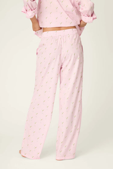 AFTERPARTY POPLIN STRIPE & MARTINI PRINT PJ SET
