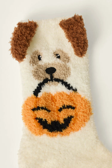 TRICK-OR-TREAT DOG FUZZY CREW SOCKS
