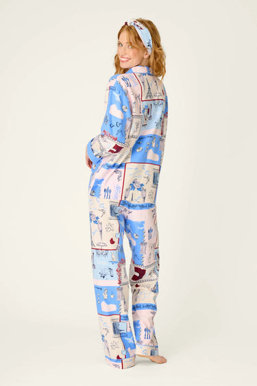 ALLONS-Y PARISIAN PRINT 3-PIECE FLANNEL PJ SET