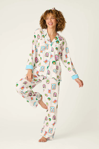 PICTURE PURRFECT PET PORTRAITS 3-PIECE FLANNEL PJ SET