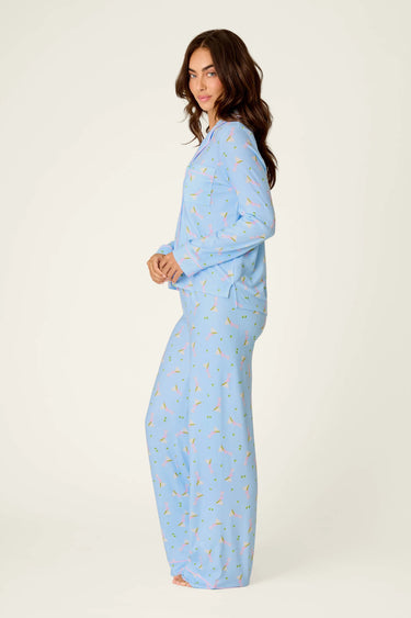 OLIVE YOU MARTINI PRINT LONG SLEEVE PJ SET